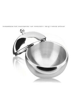 Prince of Scots Stainless Steel Orb Ice Bucket Double Insulated MCM Bareware